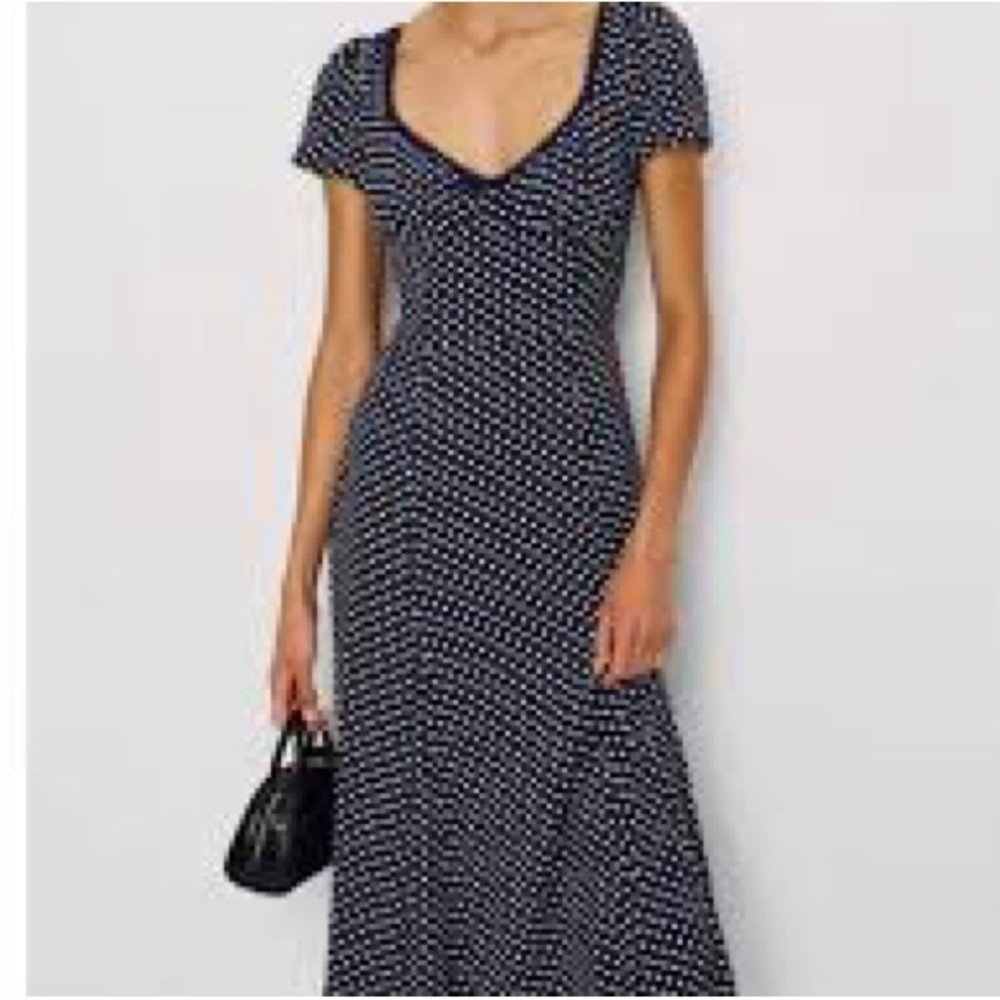 Reformation Afton polka dot dress